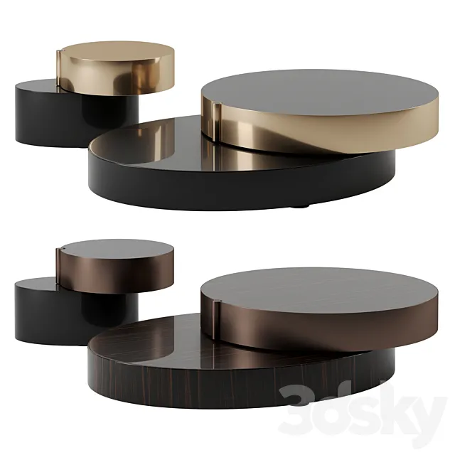 Benson coffee tables by Minotti 3D Model