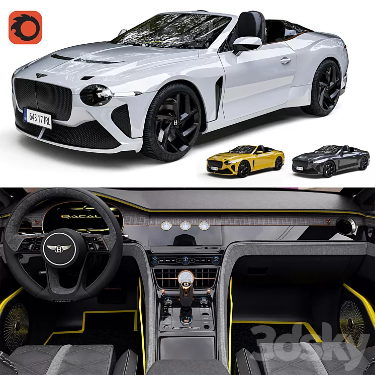 Bentley Bacalar Mulliner 3D Model Free Download