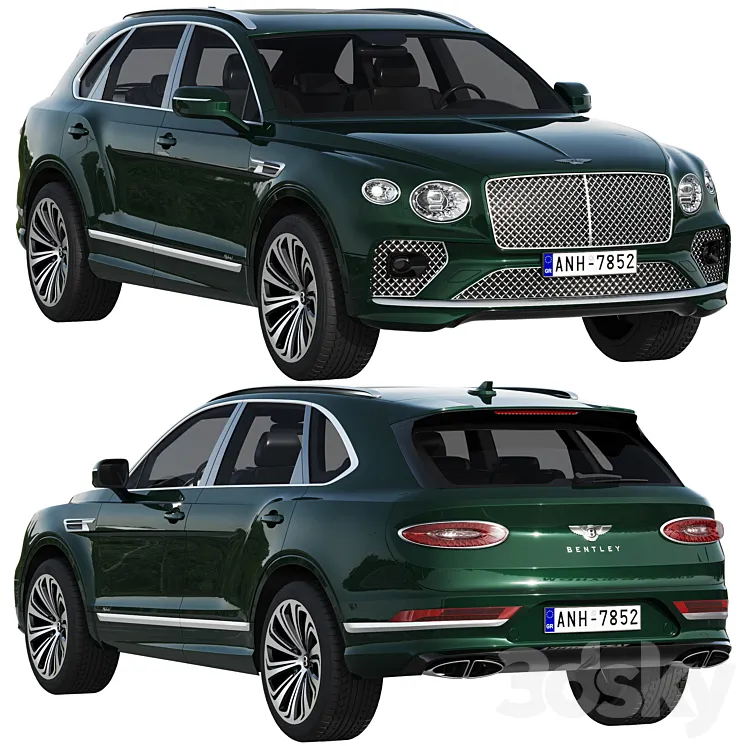 Bentley Bentayga Hybrid 2021 3D Model Free Download
