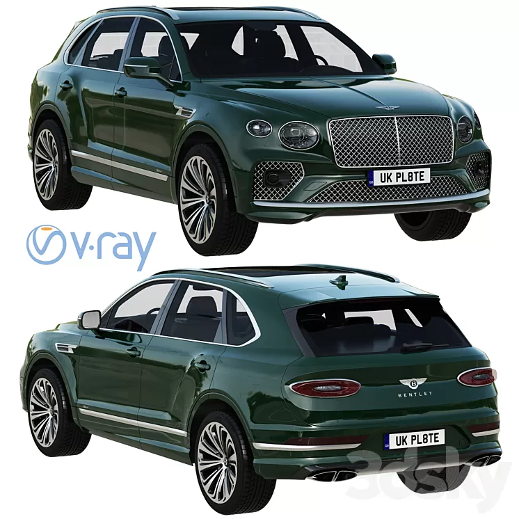 Bentley Bentayga Hybrid 2021 3D Model Free Download