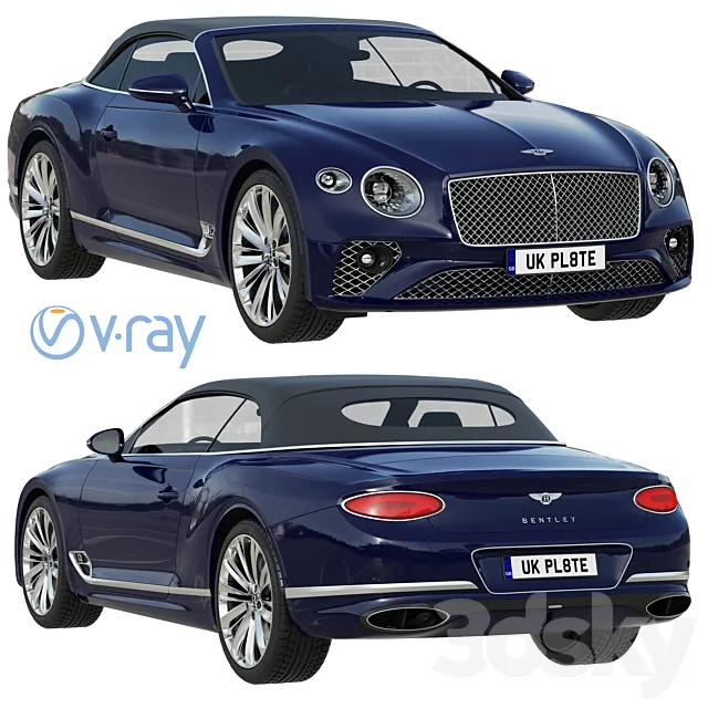 Bentley Continental GT Speed Convertible 3D Model