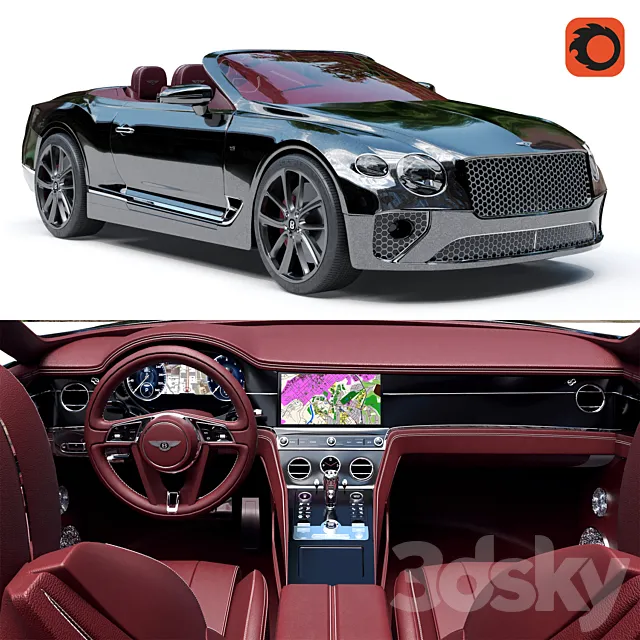 Bentley Continental Gt V8 Convertible 3D Model
