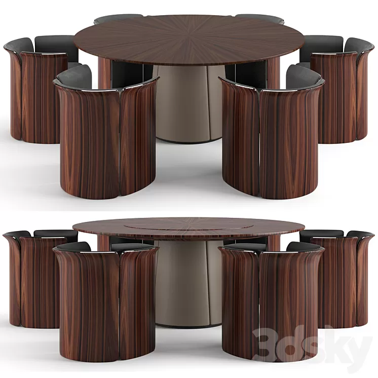 Bentley Home Dinning set 3D Model Free Download