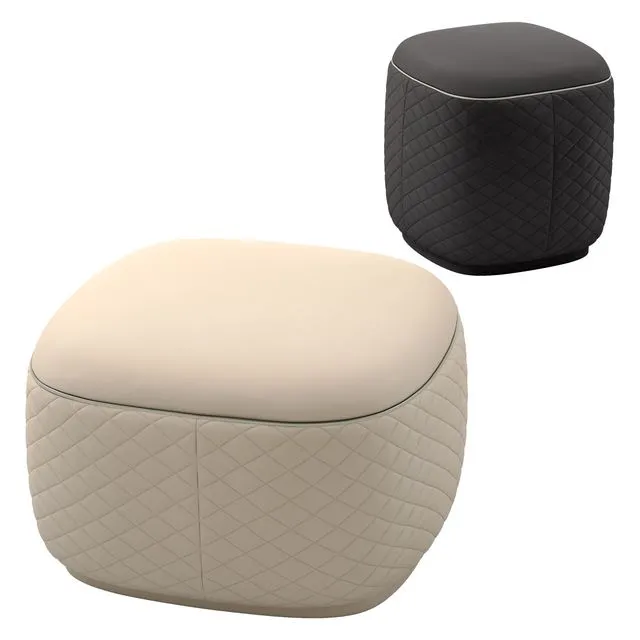 Bentley home dundee ottomans 3D Model Bentley home dundee ottomans 3D Model