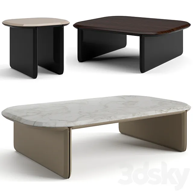 Bentley Home Tadley coffee tables set 3D Model