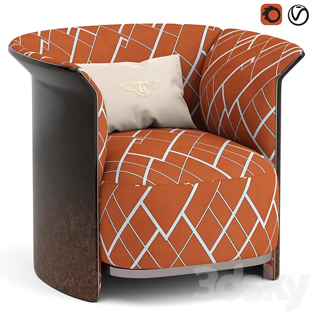 Bentley ramsey armchair 3D Model