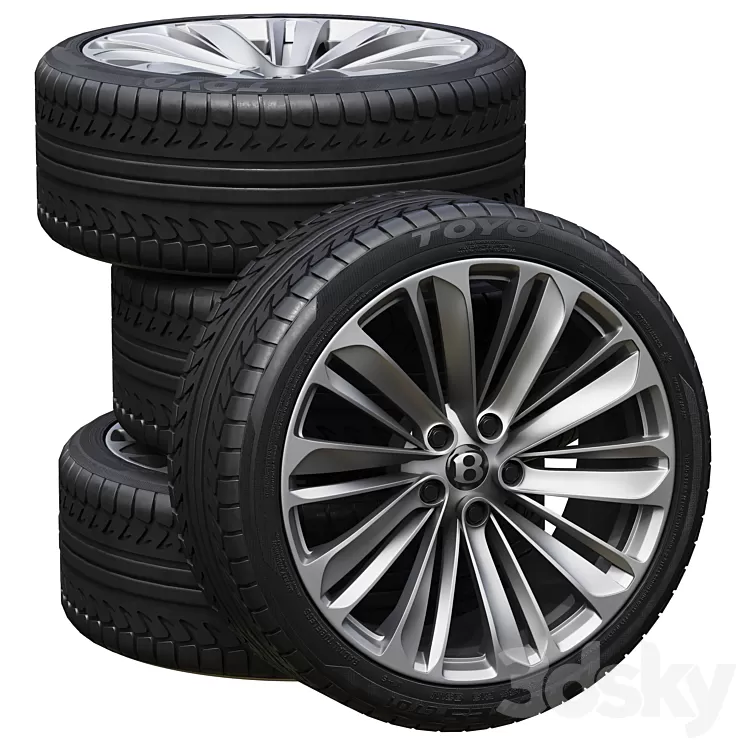 Bentley wheels 3D Model Free Download