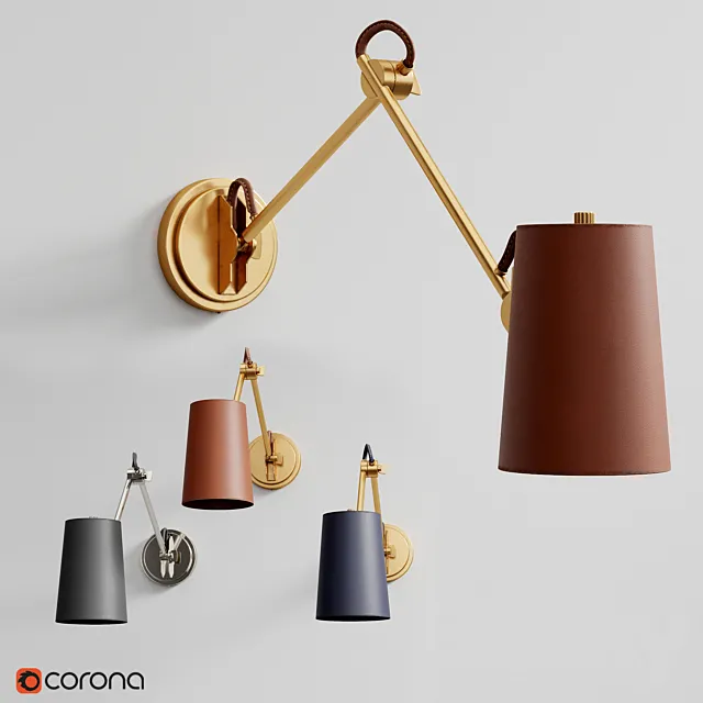 Benton Double Library Sconce by Ralph Lauren 3D Model Benton Double Library Sconce by Ralph Lauren 3D Model