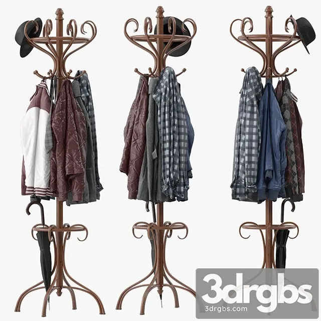 Bentwood Hat Coat Stand 3D Model Download