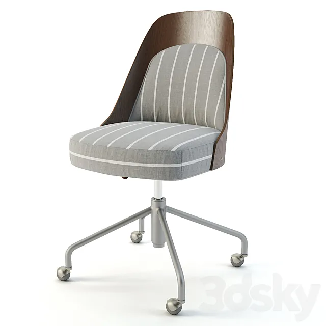 Bentwood Office Chair 3D Model Bentwood Office Chair 3D Model