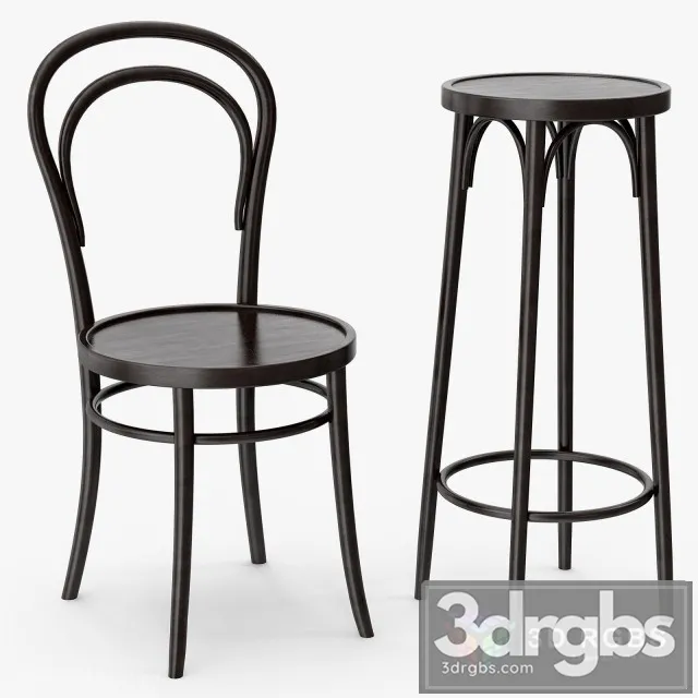 Bentwood Vienna 18 Stool 3D Model Download