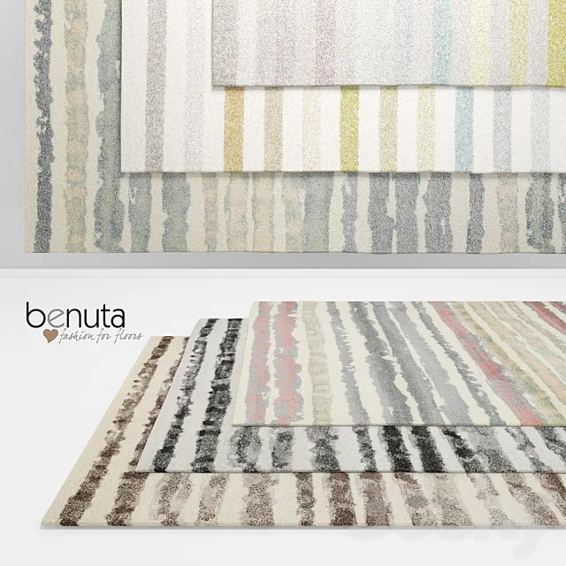 Benuta Justin and Striped Rugs 3DModel Benuta Justin and Striped Rugs 3DModel