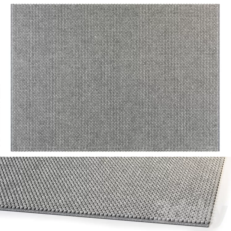 BENUTA WOOL RUG BEADS GRAY 3D Model Free Download