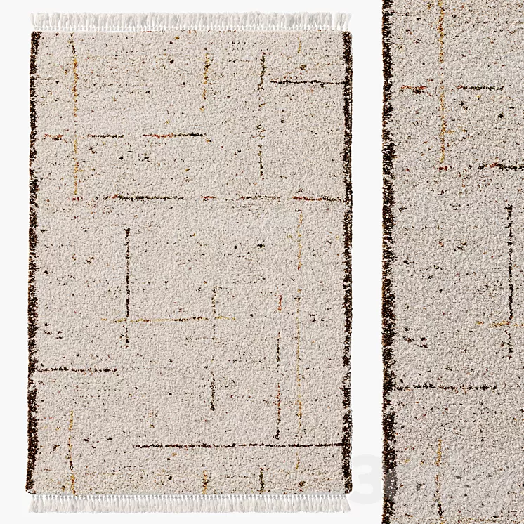 Berber style rug Matelin ecru LA REDOUTE INTERIEURS 3D Model Free Download