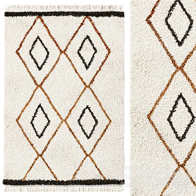 Berber style rug Tia by LA REDOUTE INTERIEURS 3D Model