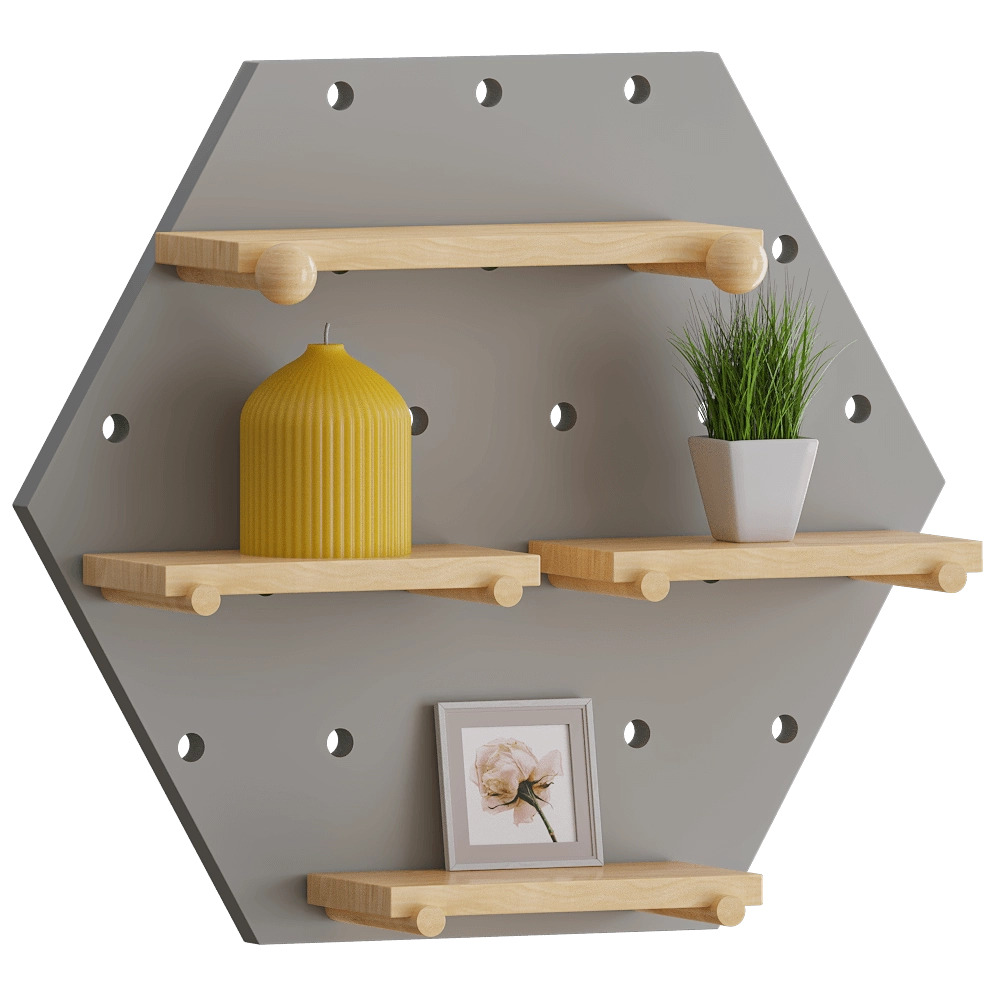 Bergenson Bjorn – Wall shelf Shely Hexagonal 3D Model Bergenson Bjorn – Wall shelf Shely Hexagonal 3D Model