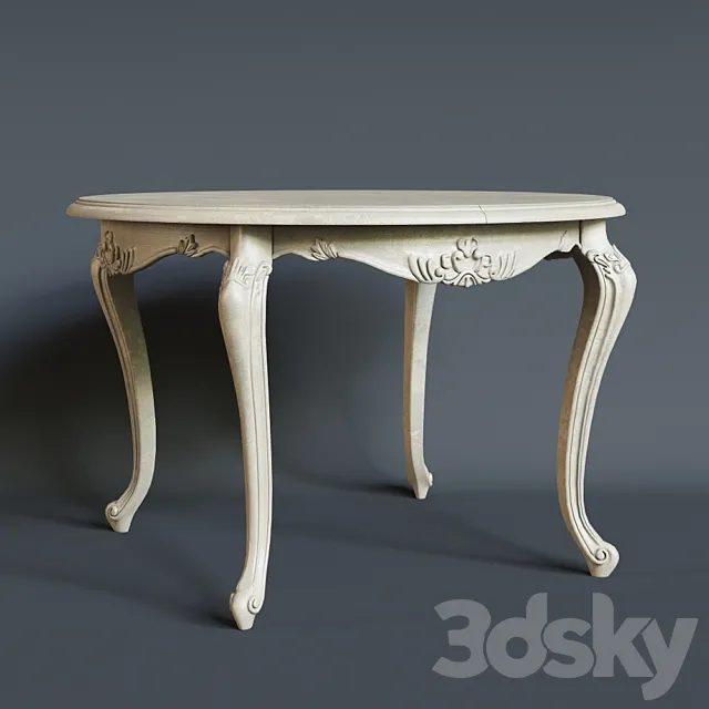 Berger extendable table round 3D Model
