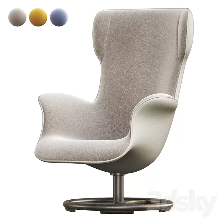 Bergere armchair by giorgetti 3D Model Bergere armchair by giorgetti 3D Model