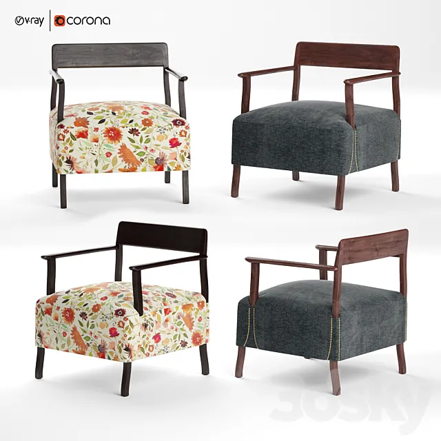 Berin Club Chair 3D Model