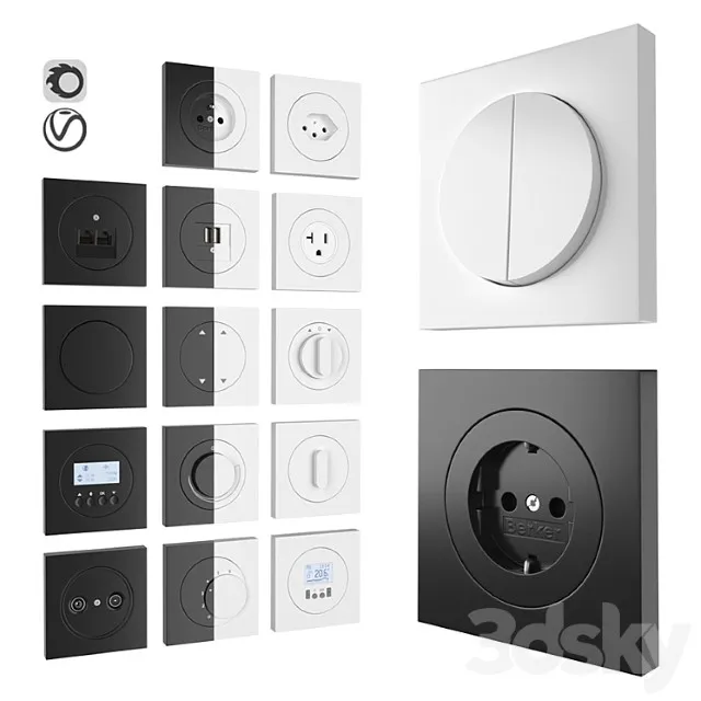 Berker Serie R3 3D Model Download