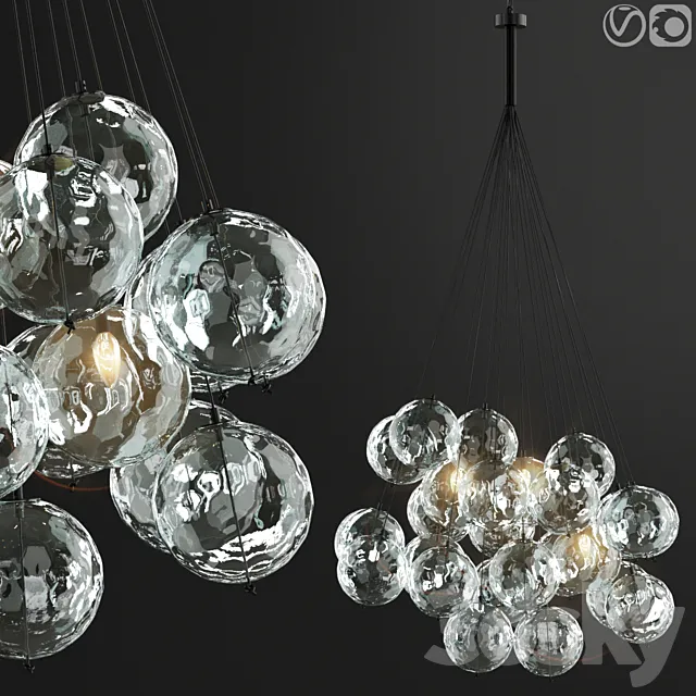 Berlin Glass Chandelier 3D Model