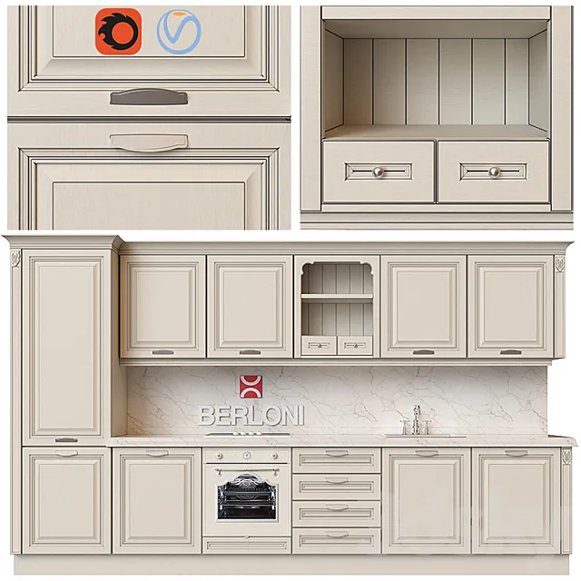 Berloni – Florence (Bianco Antico) 3D Model