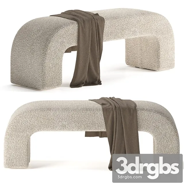 Bernard Boucle Bench Seat 3D Model Download
