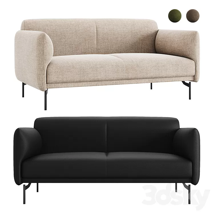 Berne 2 Seater Sofa by BoConcept 3D Model Free Download