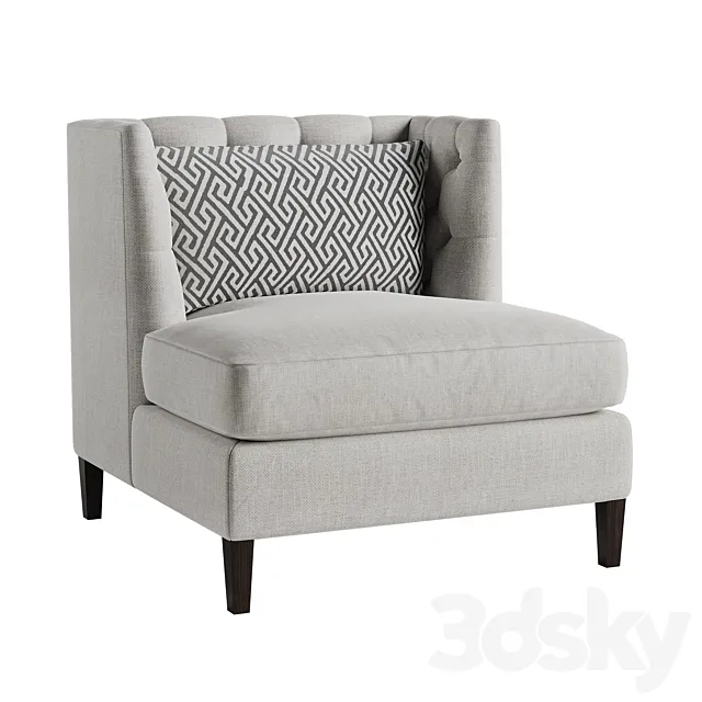 bernhardt Abbey Armless Chair 3D Model