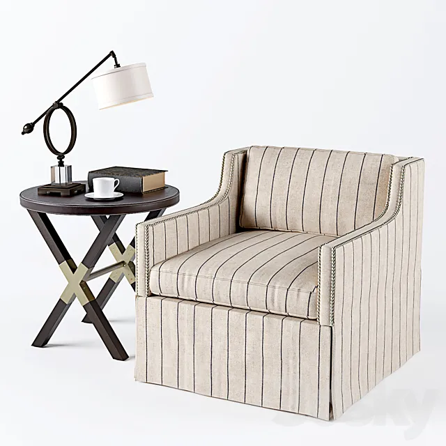 Bernhardt and uttermost set 3D Model Bernhardt and uttermost set 3D Model