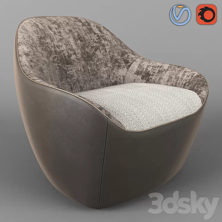 Bernhardt Becca Armchair 3D Model