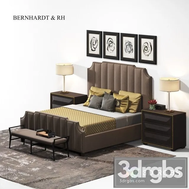 Bernhardt Bed Set 3D Model Download