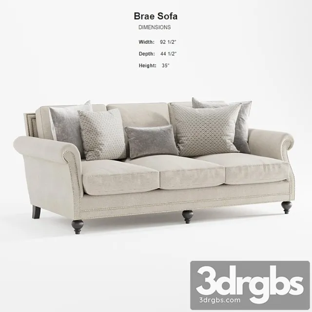 Bernhardt Brae Sofa 3D Model Download Bernhardt Brae Sofa 3D Model Download