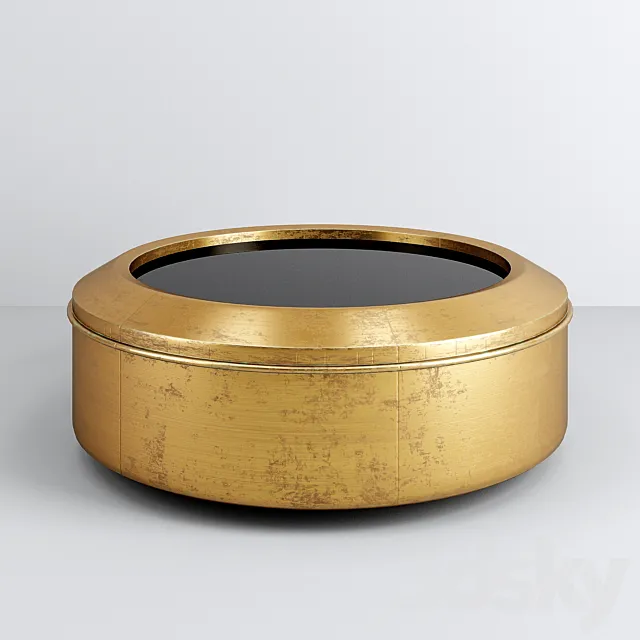 Bernhardt Carnaby Round Metal Cocktail Table 3D Model