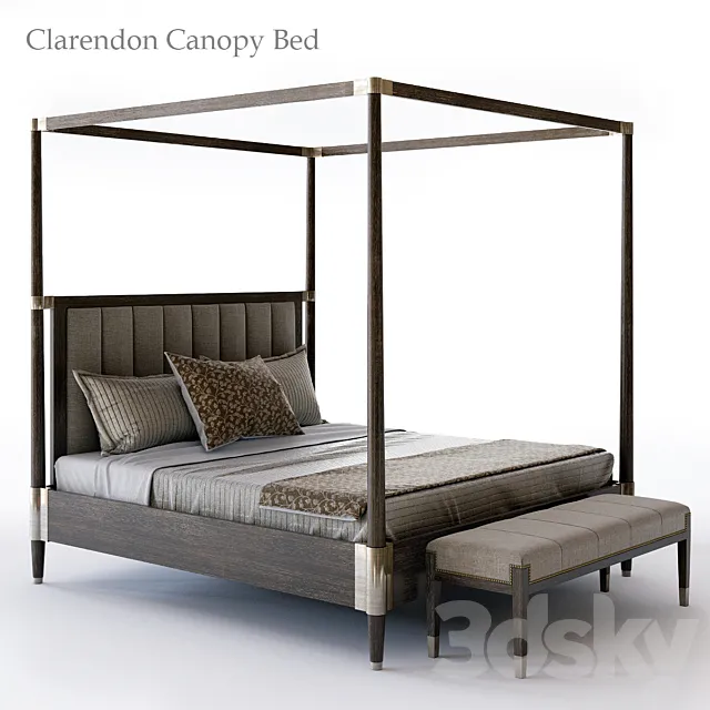 Bernhardt Clarendon Canopy Bed 3DModel Bernhardt Clarendon Canopy Bed 3DModel