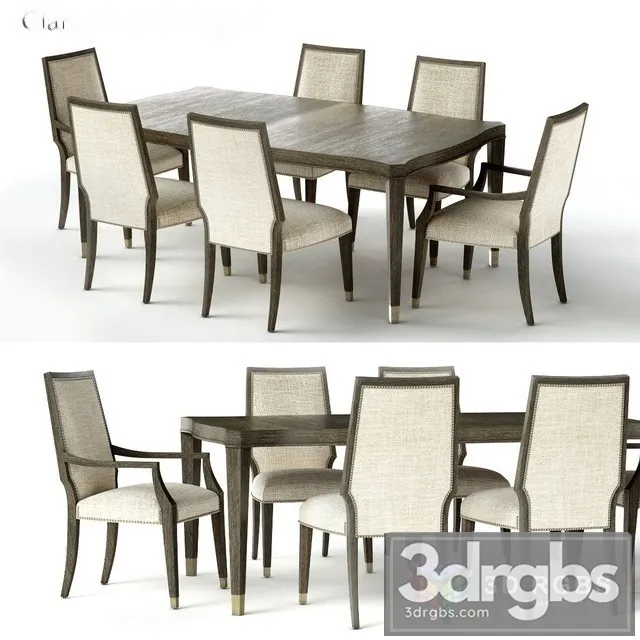 Bernhardt Clarendon Dining Set 3D Model Download Bernhardt Clarendon Dining Set 3D Model Download