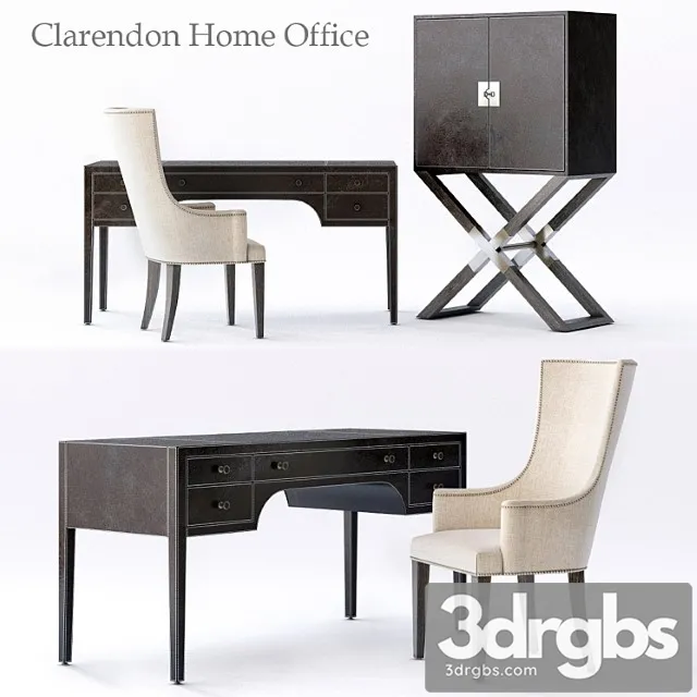 Bernhardt clarendon home office 2 3D Model Download Bernhardt clarendon home office 2 3D Model Download