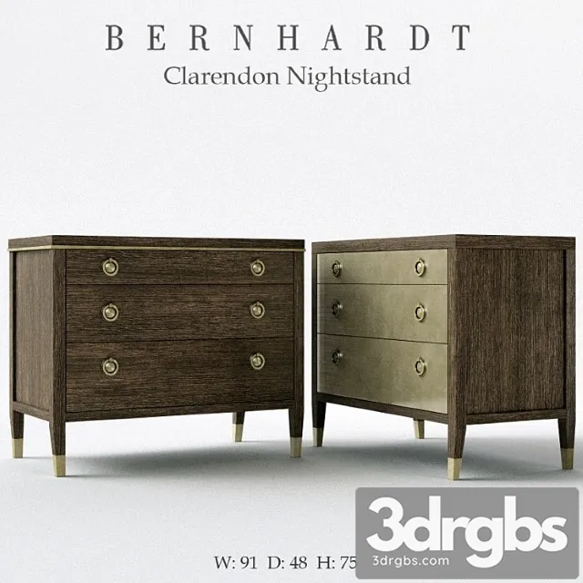 Bernhardt clarendon nightstand 2 3D Model Download Bernhardt clarendon nightstand 2 3D Model Download