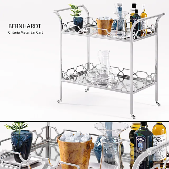 Bernhardt – Criteria Metal Bar Cart 3DModel