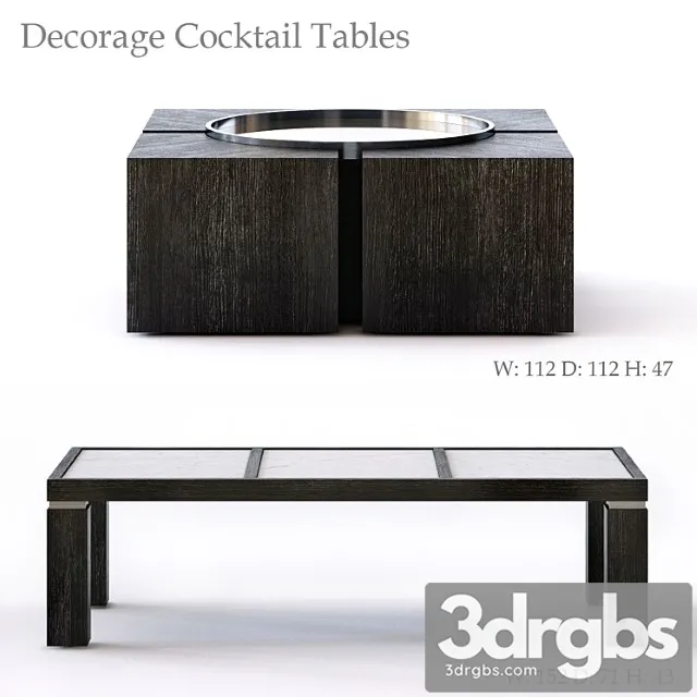 Bernhardt decorage cocktail tables 2 3D Model Download Bernhardt decorage cocktail tables 2 3D Model Download