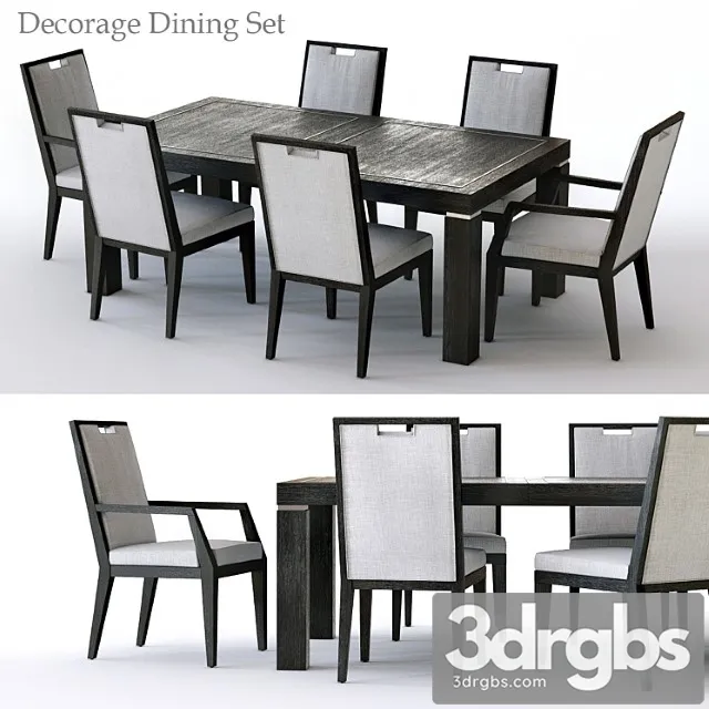 Bernhardt decorage dining set 2 3D Model Download Bernhardt decorage dining set 2 3D Model Download