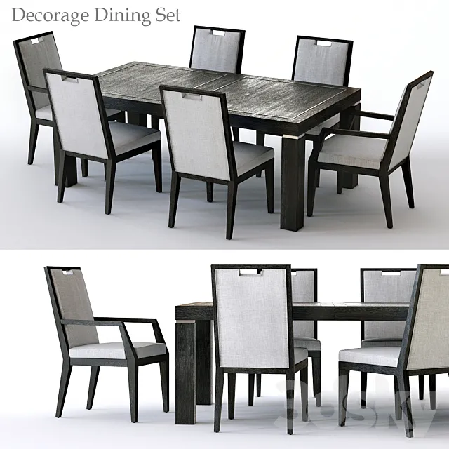 Bernhardt Decorage Dining Set 3D Model