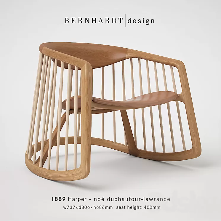 Bernhardt Design Harper Rocking Chair 3D Model Bernhardt Design Harper Rocking Chair 3D Model