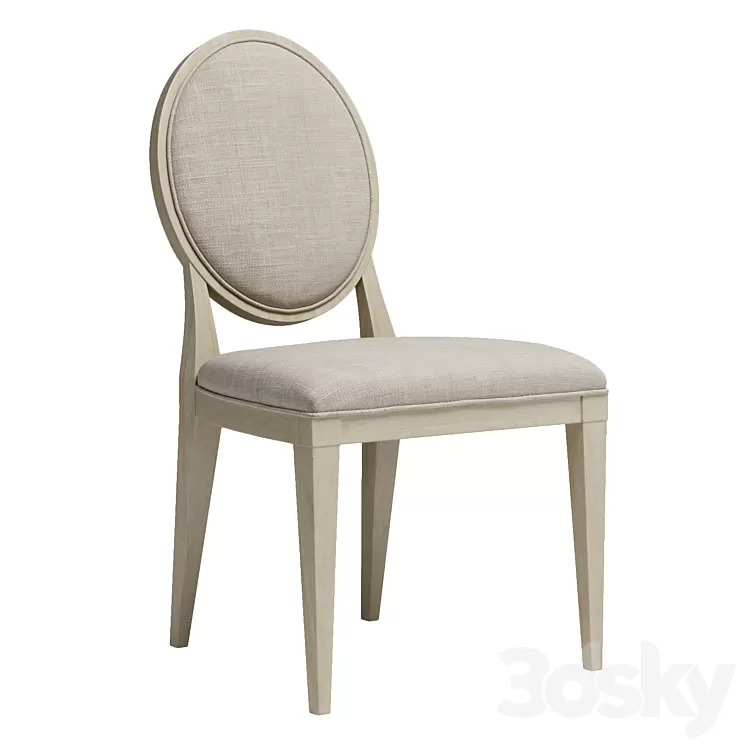 Bernhardt East Hampton Oval Back Side Chair 3D Model Bernhardt East Hampton Oval Back Side Chair 3D Model