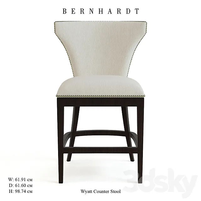 Bernhardt Furniture Wyatt Counter Stool 3D Model