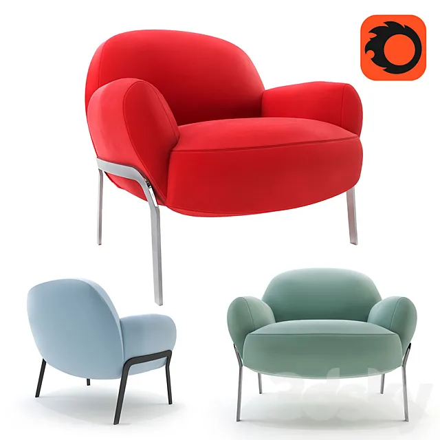 Bernhardt Kashan armchair 3D Model