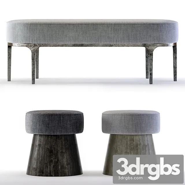Bernhardt Linea Benches 3D Model Download