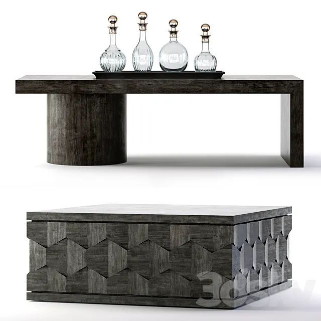 Bernhardt Linea Cocktail Tables 3D Model