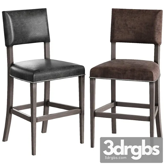 Bernhardt Moore Leather Bar Stool 3D Model Download