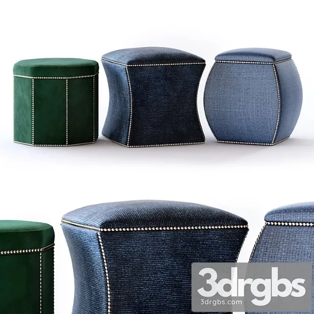 Bernhardt ottoman 2 3D Model Download